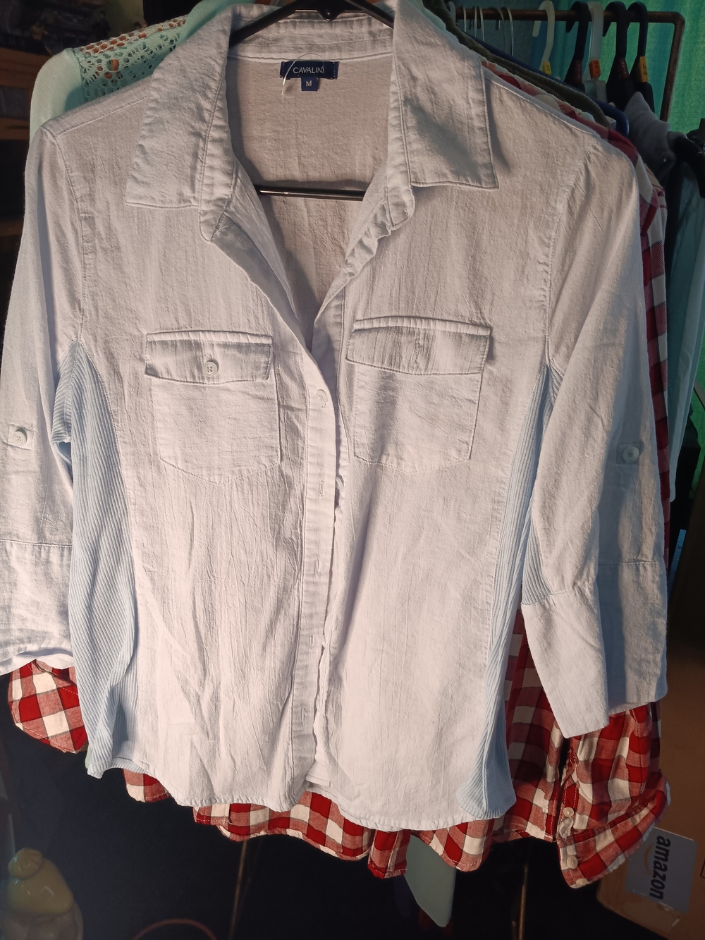 Cavalini Light Blue Button-Front Women's Shirt